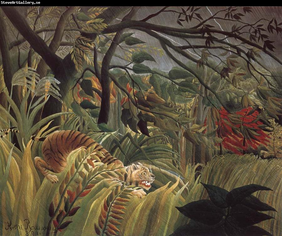 Henri Rousseau Tiger in a Tropical Storm